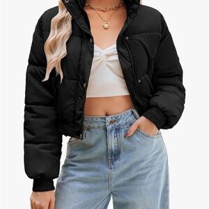 Chic Black Puffer Jacket for Women